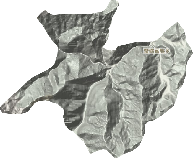 蟹螺藏族乡地形地图