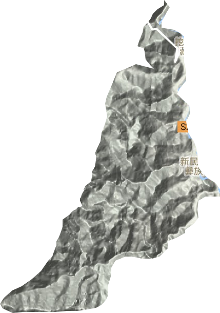 新民藏族彝族乡地形地图