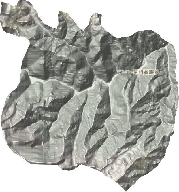 草科藏族乡地形地图