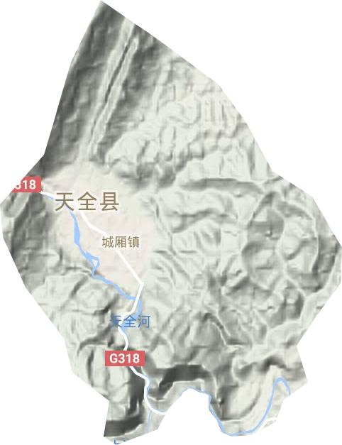 城厢镇地形地图