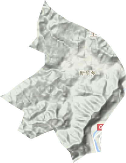 新华乡地形地图