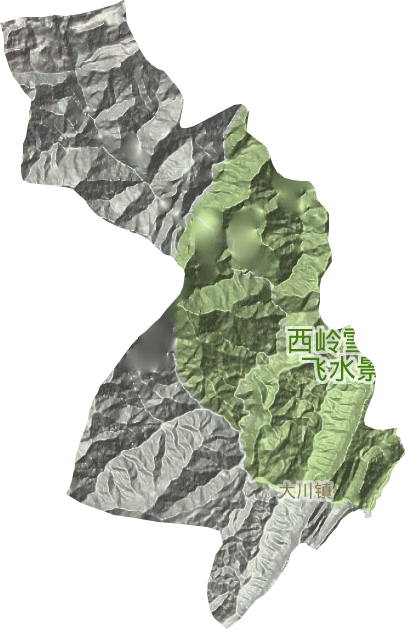 大川镇地形地图