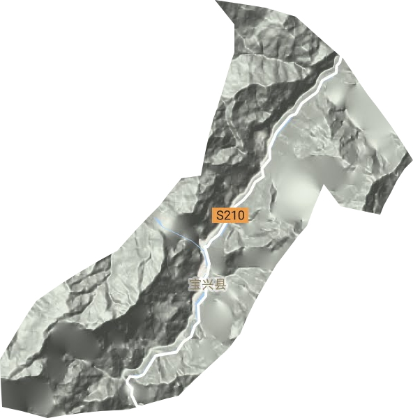 穆坪镇地形地图