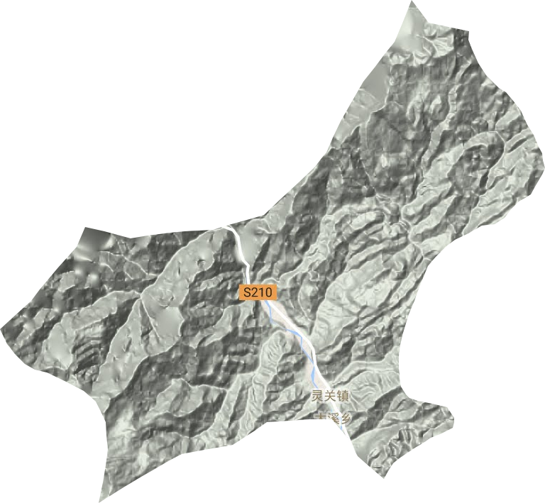 灵关镇地形地图