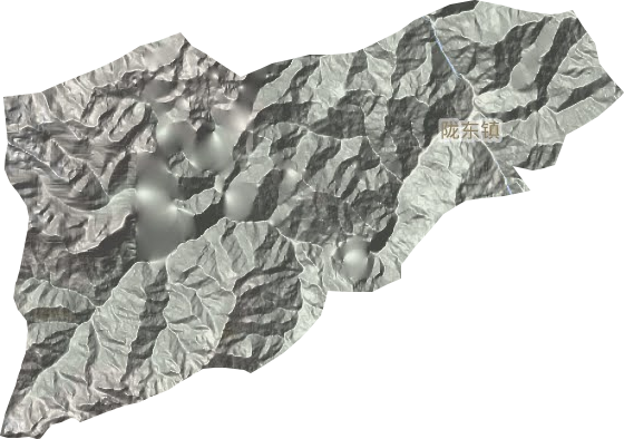 陇东镇地形地图