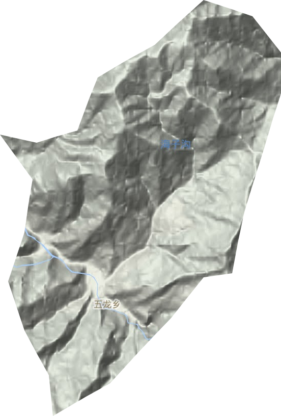 五龙乡地形地图