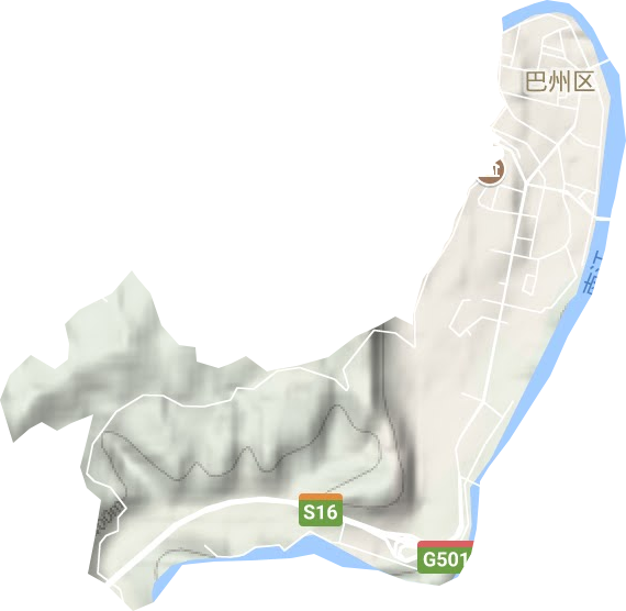 东城街道地形地图