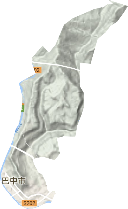 江北街道地形地图