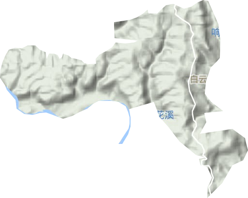 大茅坪镇地形地图