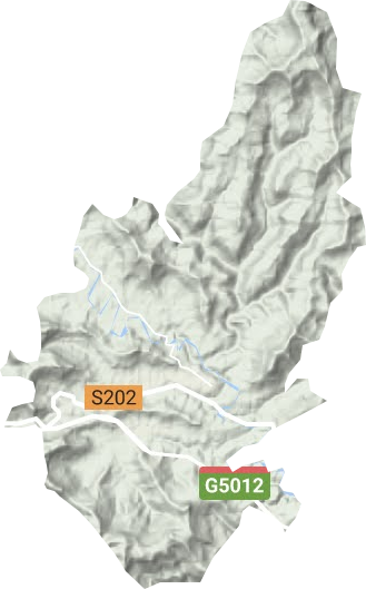 清江镇地形地图