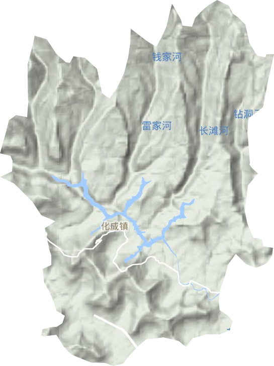 化成镇地形地图
