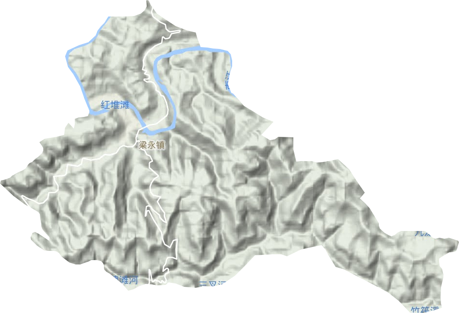 梁永镇地形地图