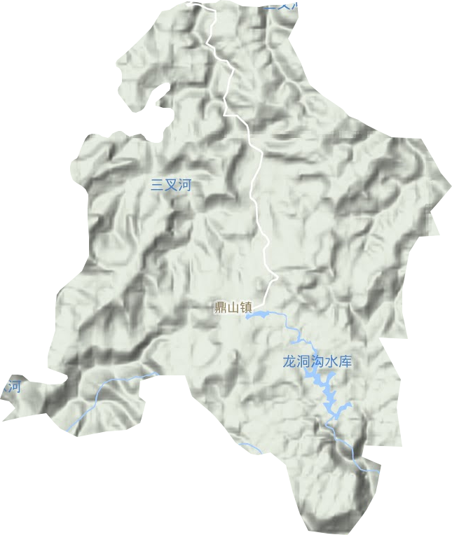 鼎山镇地形地图