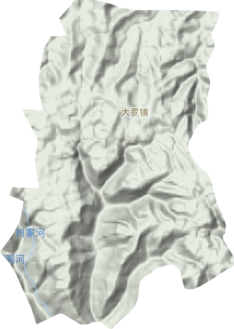 大罗镇地形地图