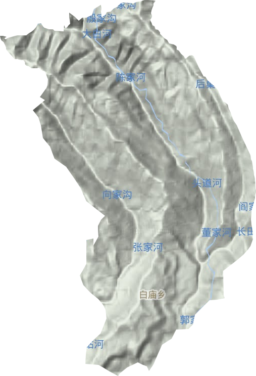 白庙乡地形地图
