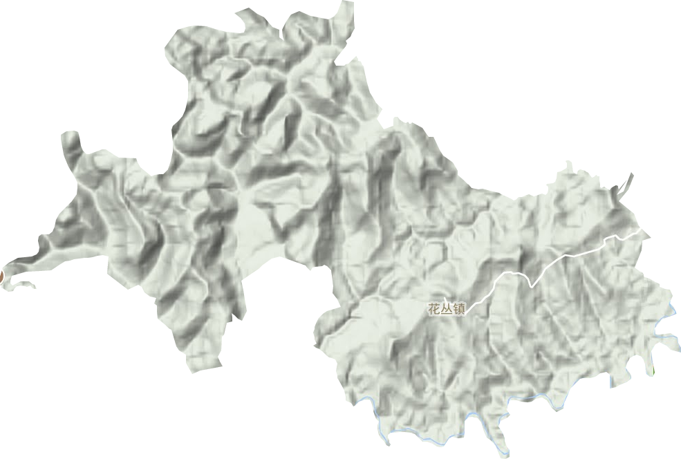 花丛镇地形地图