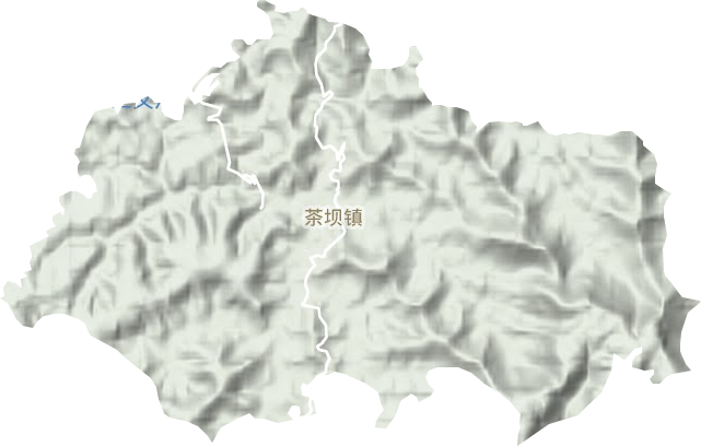 茶坝镇地形地图