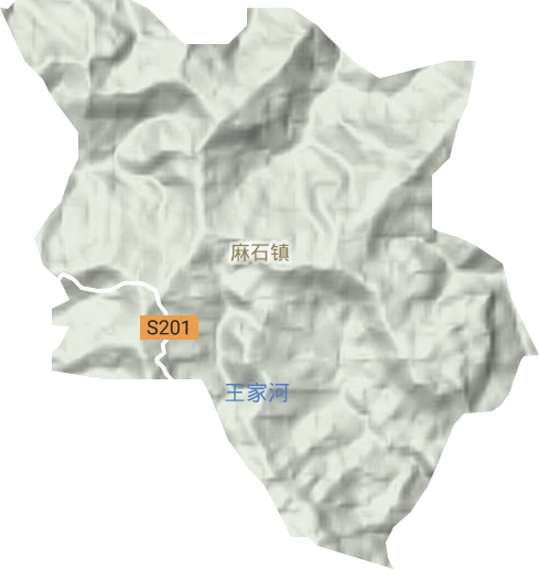 麻石镇地形地图