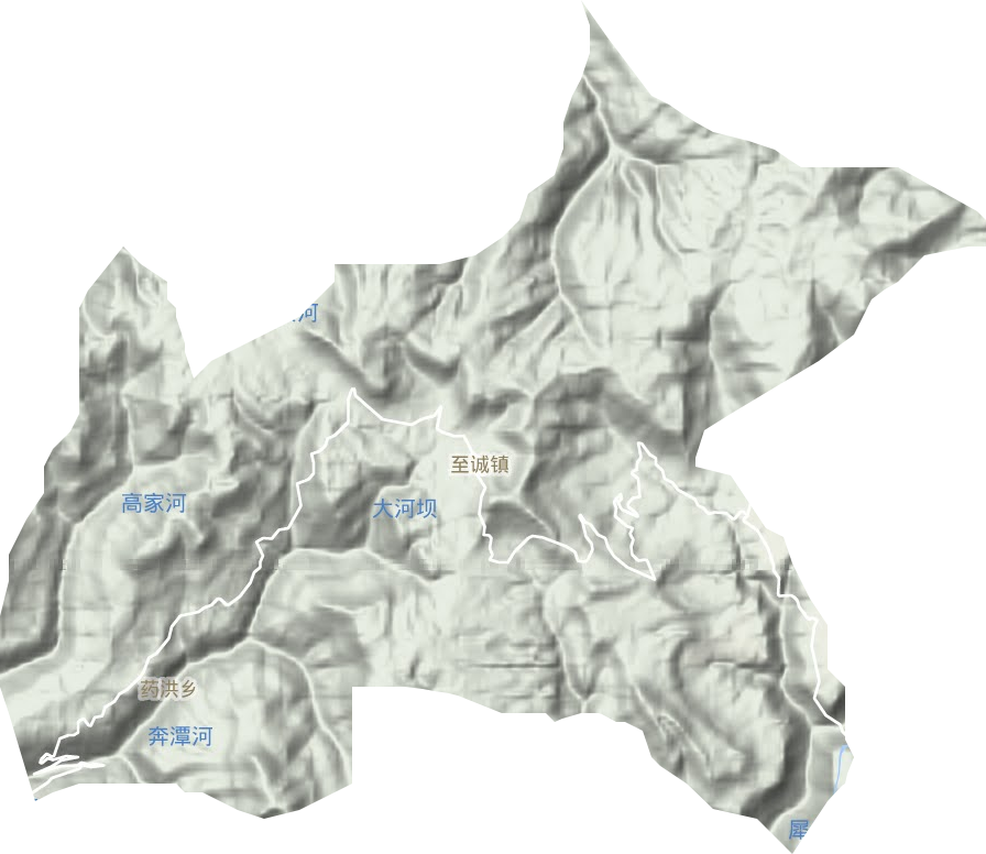 至诚镇地形地图