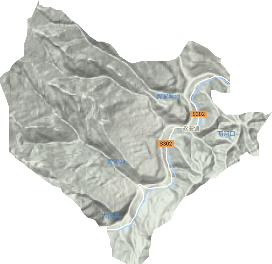 永安镇地形地图