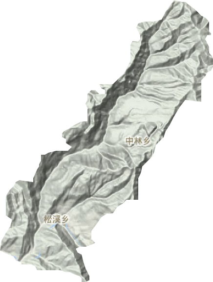 松溪乡地形地图