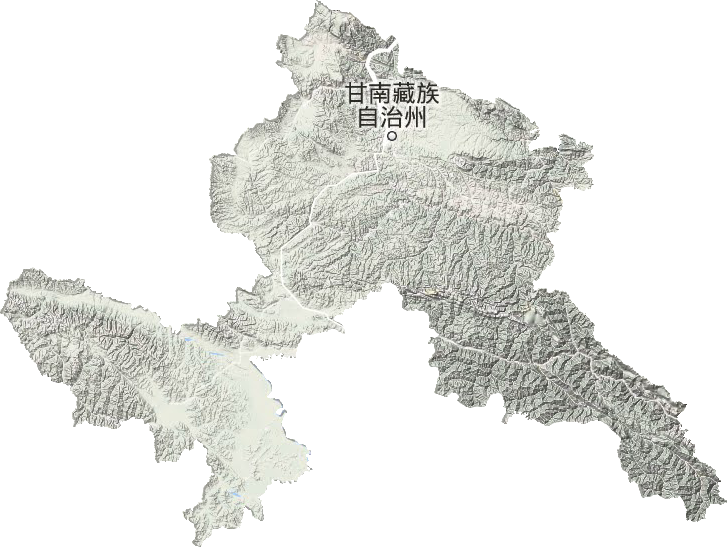 甘南州地形地图