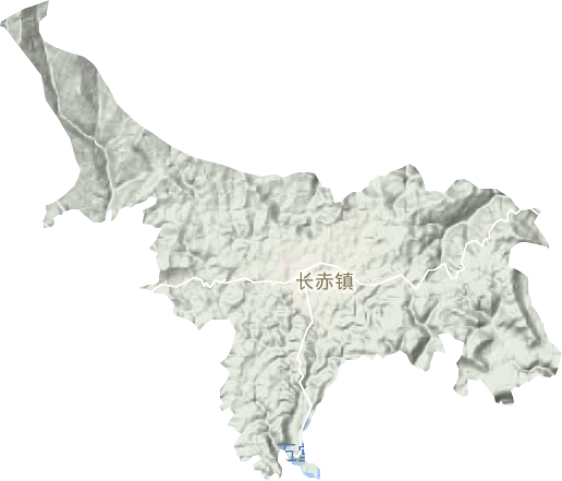 长赤镇地形地图