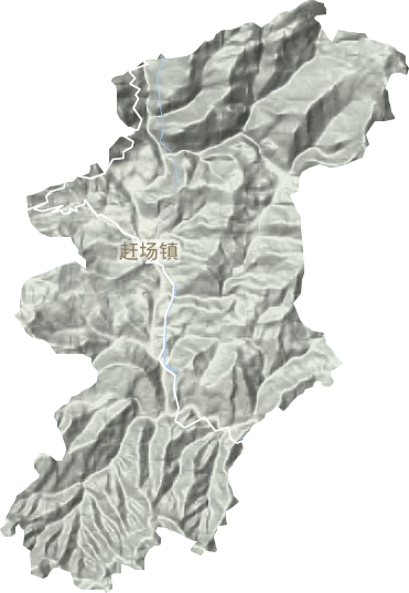 赶场镇地形地图