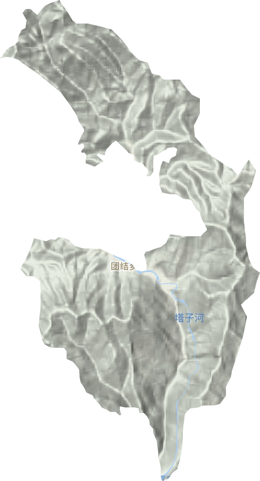 团结乡地形地图