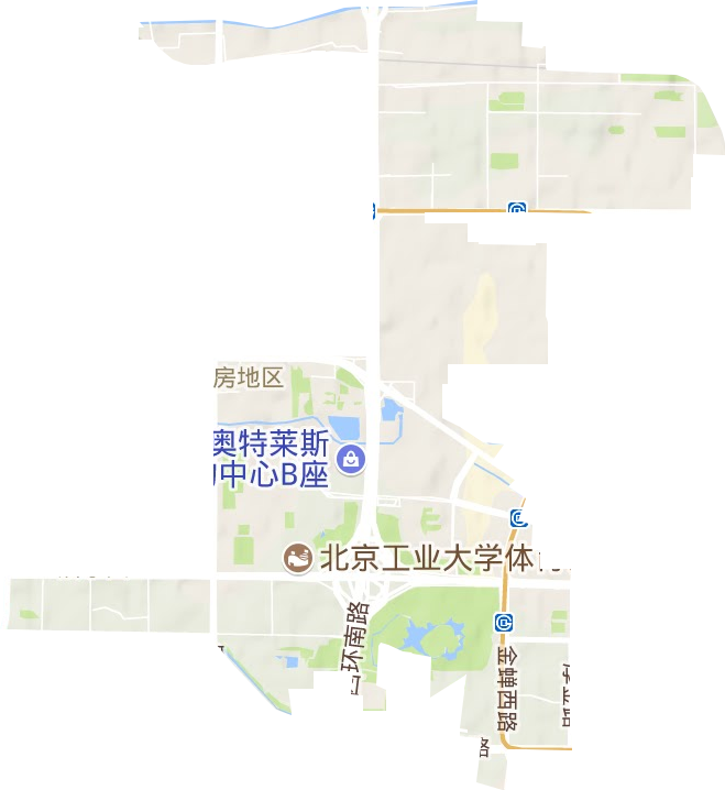 南磨房地区办事处地形地图