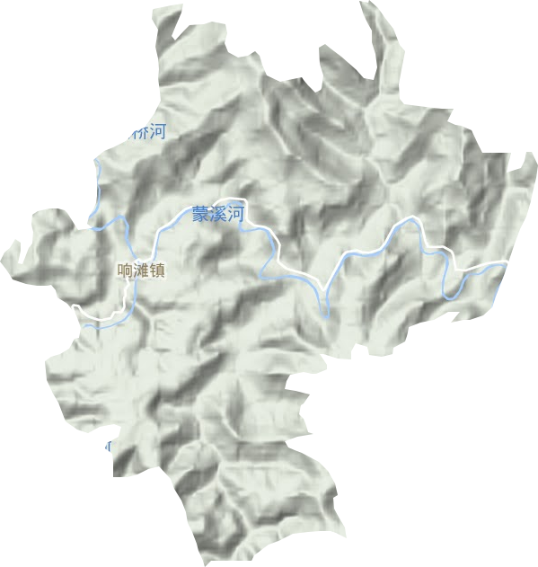 响滩镇地形地图