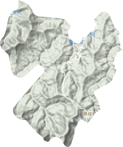 佛楼镇地形地图