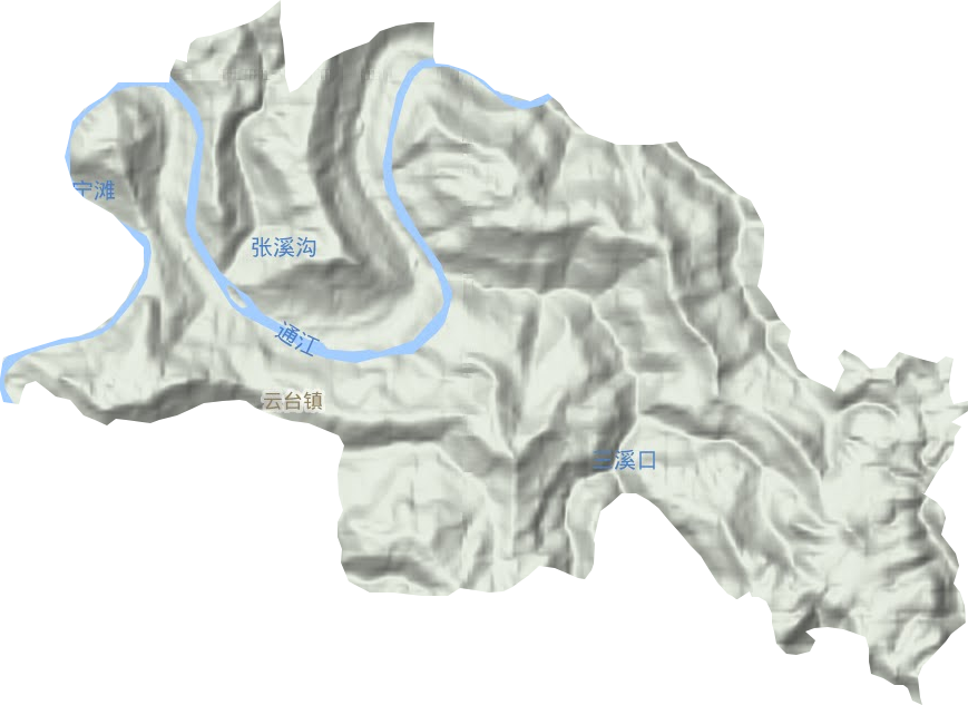云台镇地形地图
