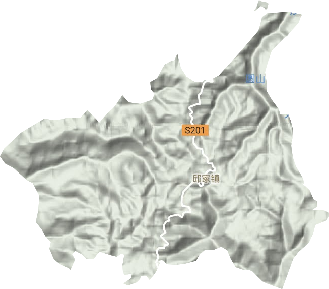 邱家镇地形地图