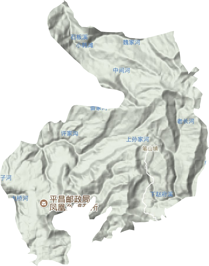 笔山镇地形地图