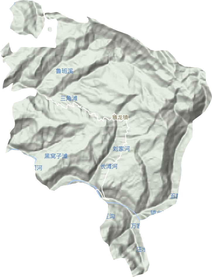 镇龙镇地形地图