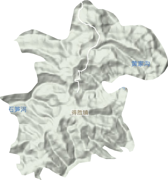 得胜镇地形地图