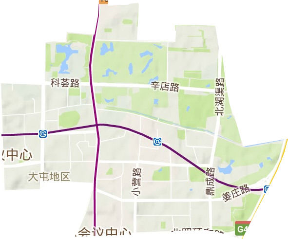 大屯街道地形地图