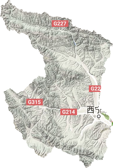 西宁市地形地图