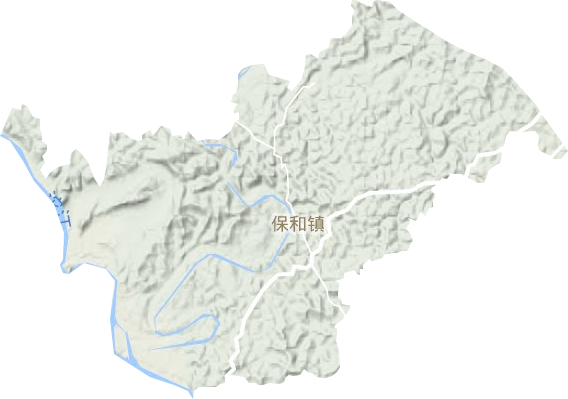 保和镇地形地图