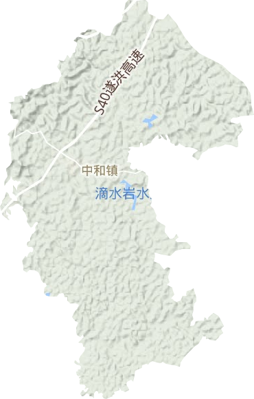 中和镇地形地图