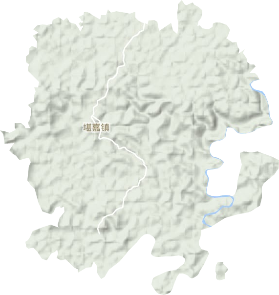 堪嘉镇地形地图