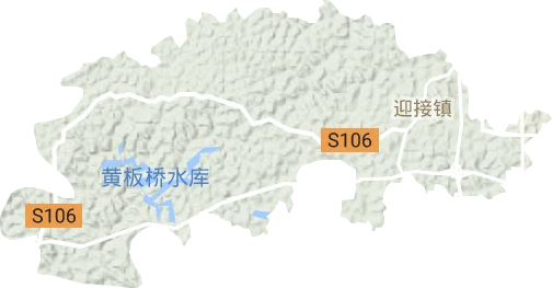 迎接镇地形地图
