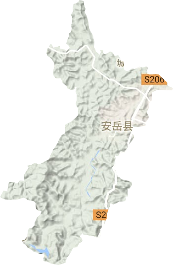 岳阳镇地形地图