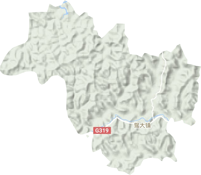 鸳大镇地形地图