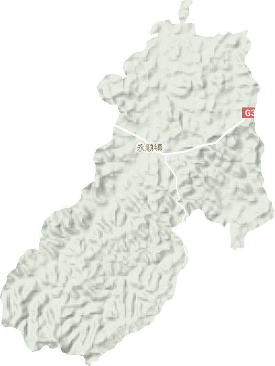 永顺镇地形地图