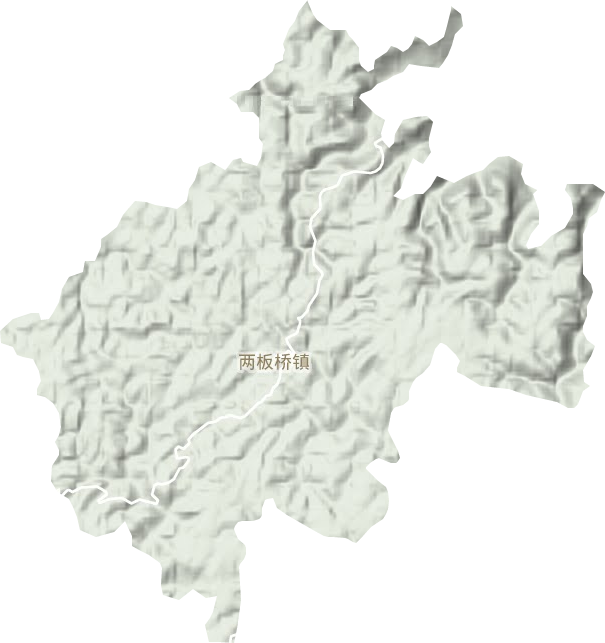 两板桥镇地形地图