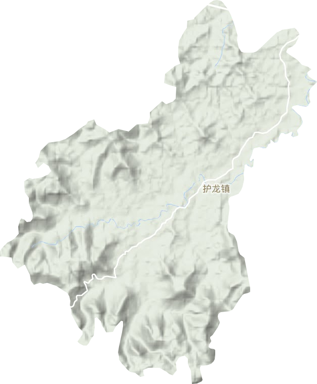护龙镇地形地图