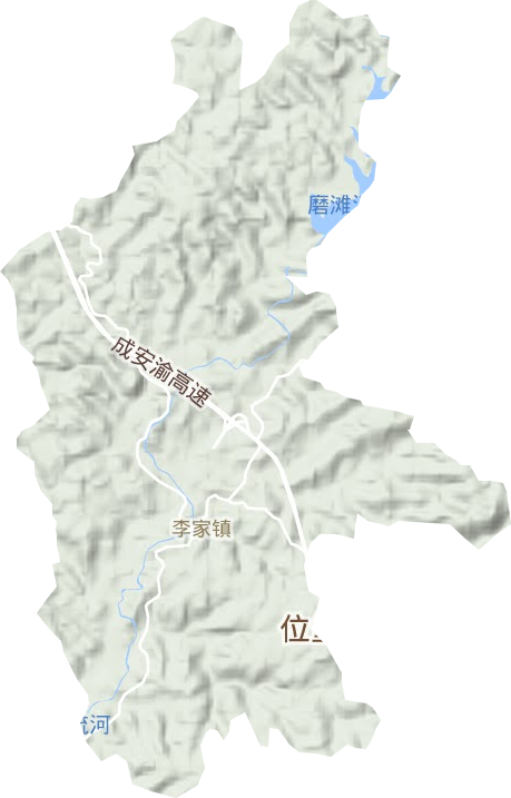 李家镇地形地图