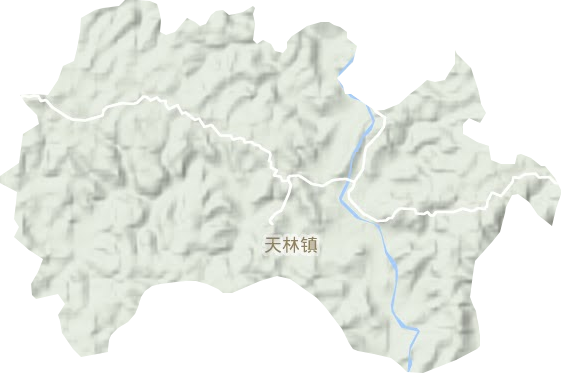 天林镇地形地图